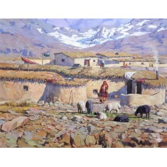 Naseeb Khan, 24 x 30 Inch, Oil on Canvas, Landscape Painting, AC-NSBK-022 Naseeb Khan, 24 x 30 Inch, Oil on Canvas, Landscape Painting, AC-NSBK-022